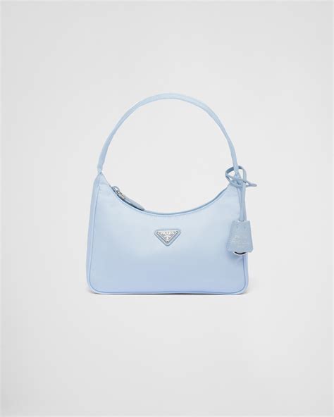 light blue prada nylon bag